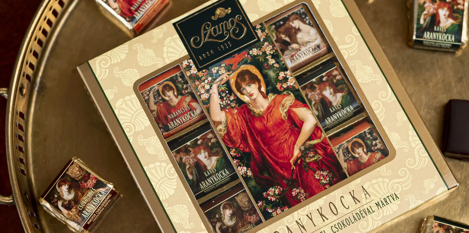 Aranykocka díszdoboz