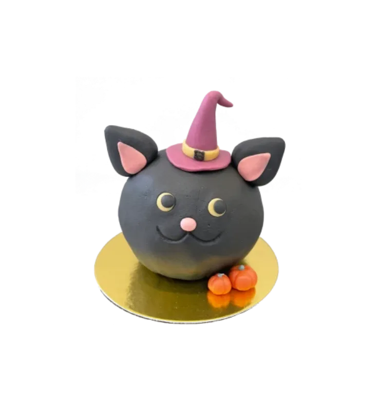 Figura torta - Halloween fekete cica