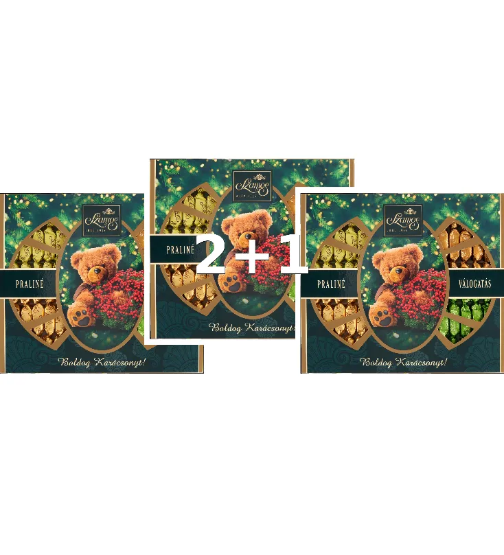    Akció!!!!  Praliné szaloncukor válogatás dd. 340g  2+1 Ajándék