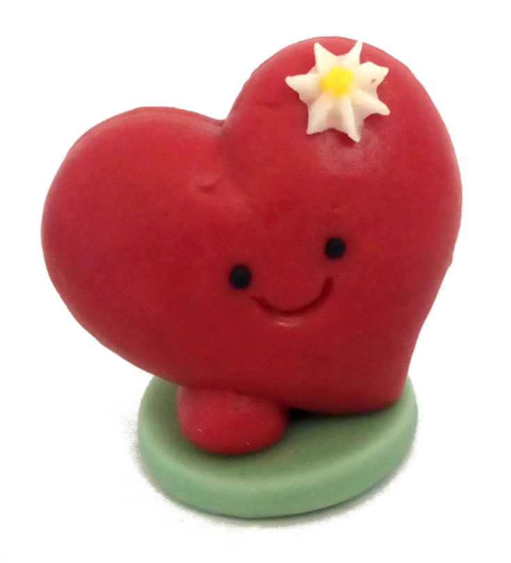 Szív kis virággal 34g