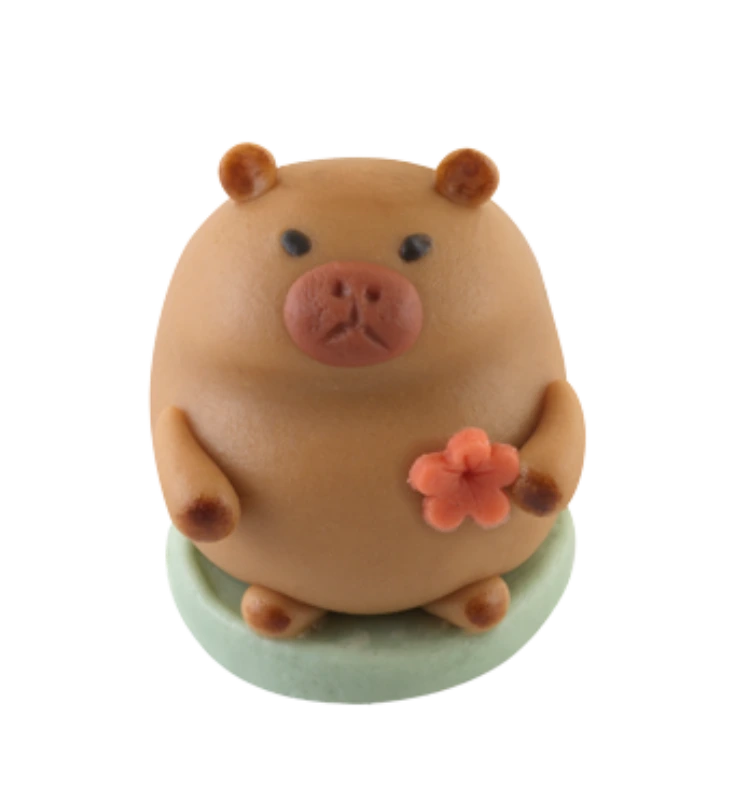 Capybara narancs színű virággal 34g