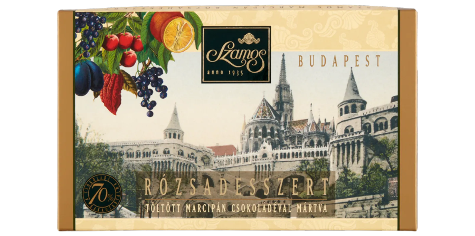 Rózsadesszert díszdoboz Budapest I