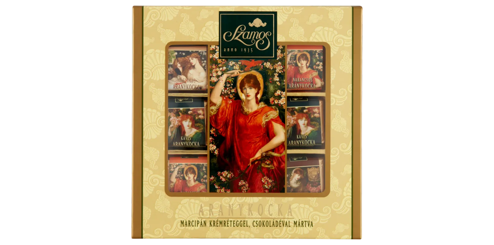 Aranykocka díszdoboz