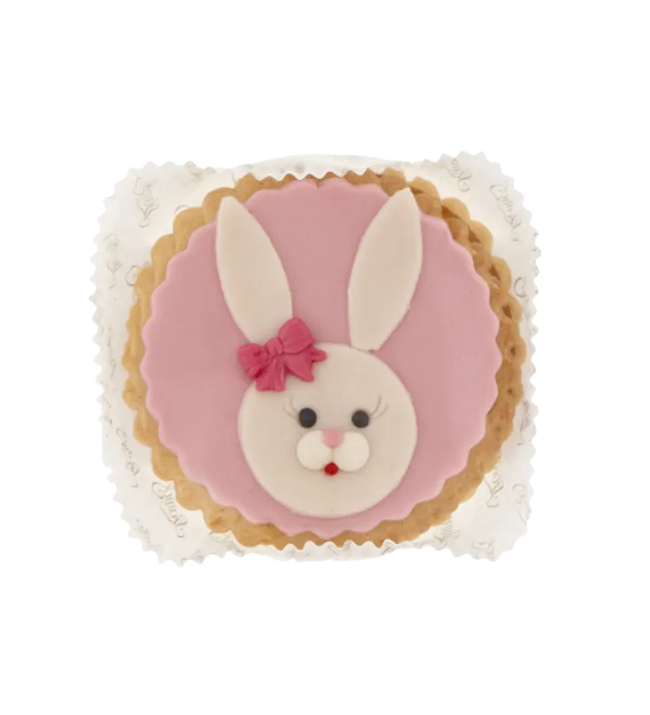 Linzer marcipán díszítéssel 80g - lány nyuszi