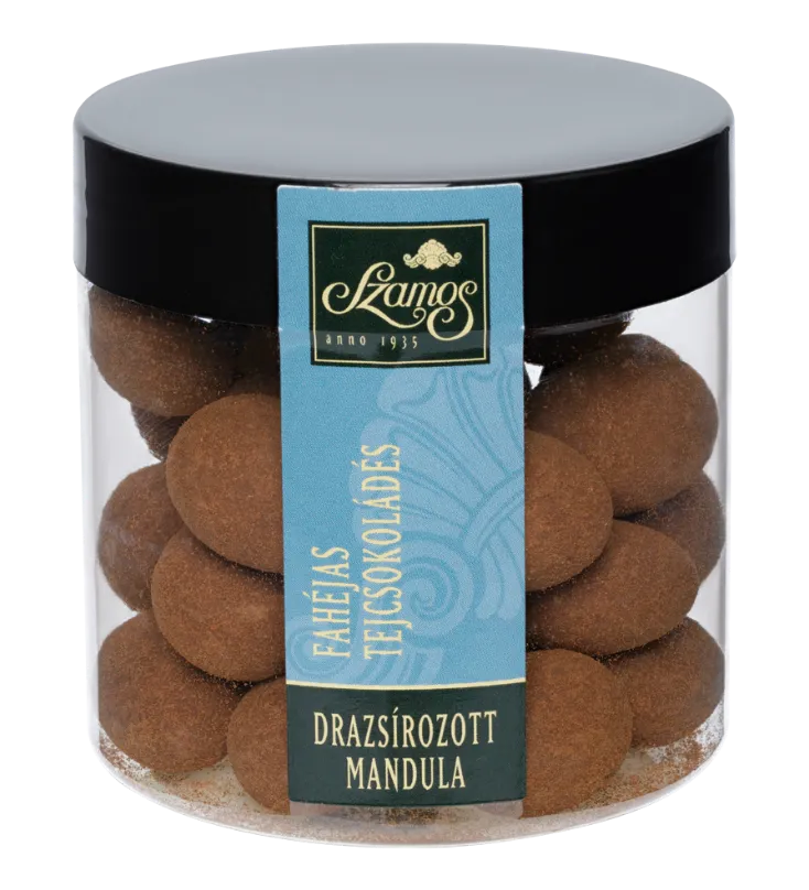 Drazsírozott mandula - Fahéjas tejcsokoládés 130g