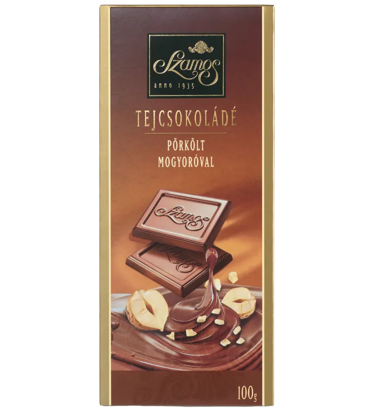 Tejcsokoládé pörkölt mogyoróval 100g                    