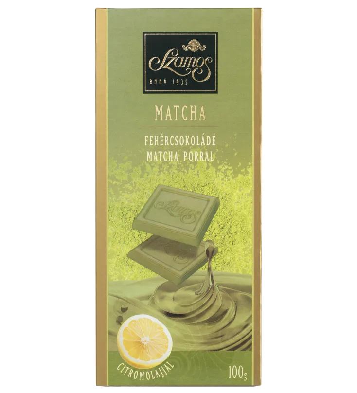 Matcha poros fehércsokoládé tábla 100g                    