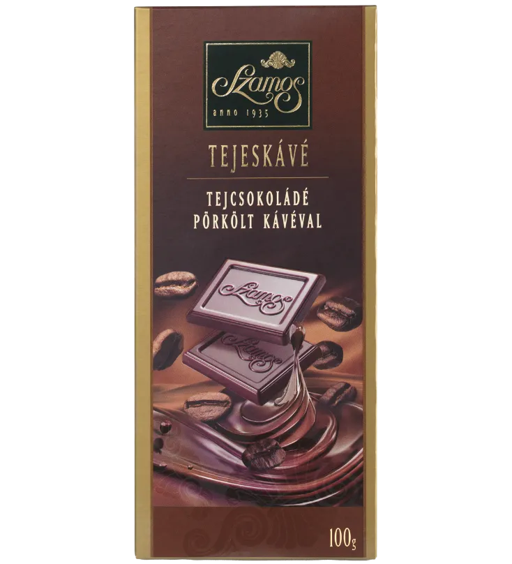 Kávés tejcsokoládé tábla 100g                    