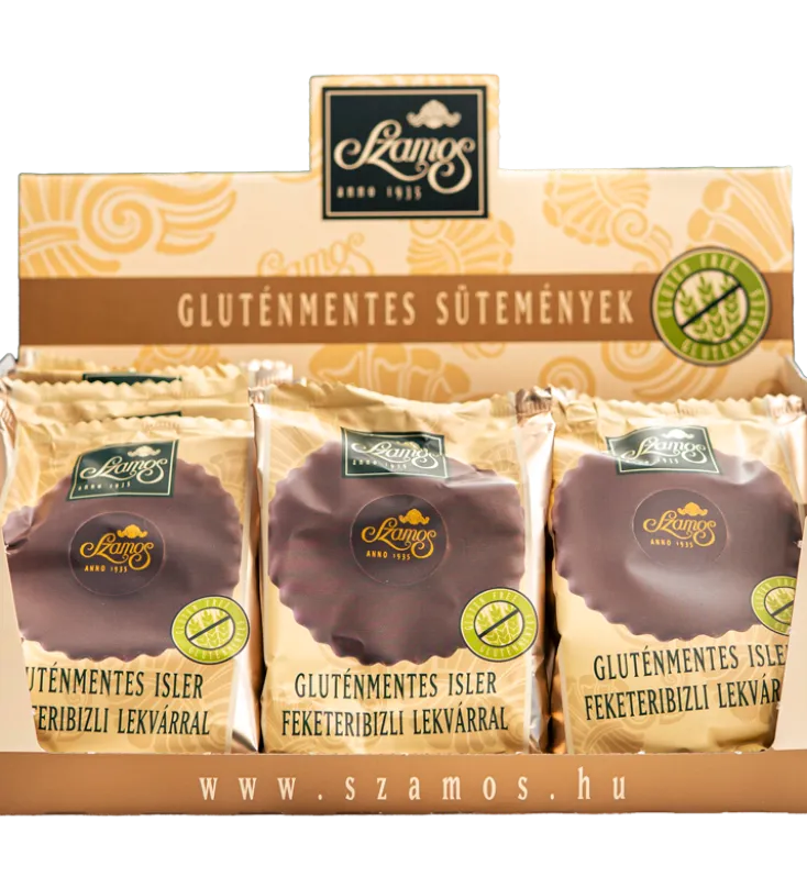 Gluténmentes Isler feketeribizli lekvárral 70g 15db/#