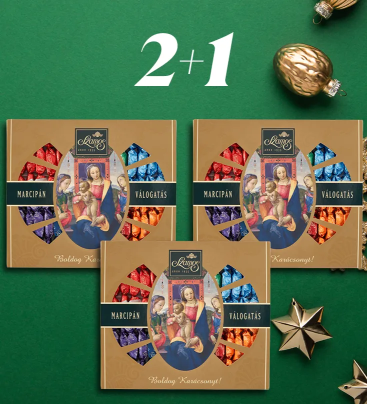 AKCIÓ! - Szaloncukor válogatás díszdoboz 340g 2+1 Ajándék