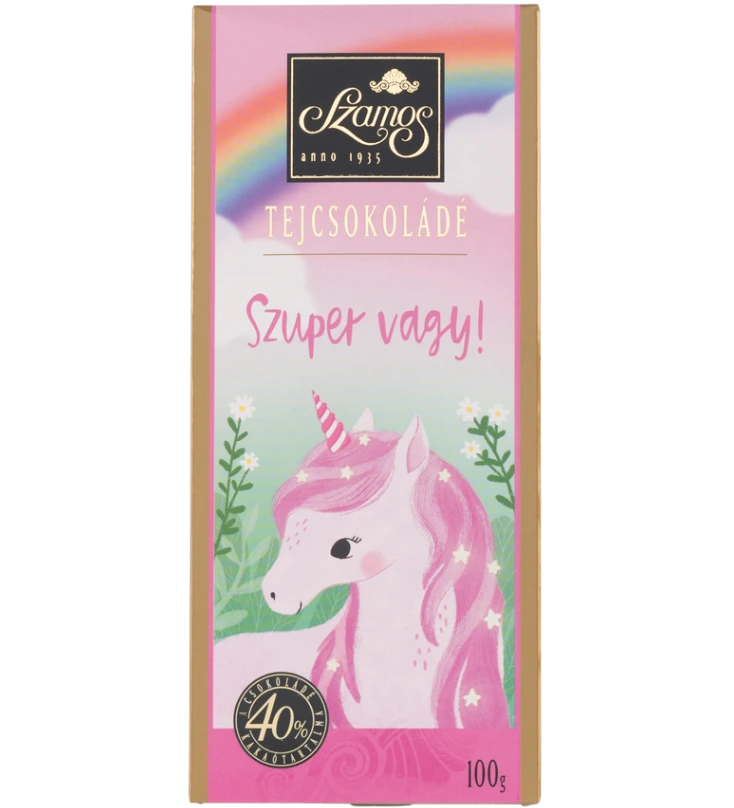 Tejcsokoládé 100g  - Szuper vagy!